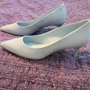 Kate Perry Elegant Light Blue Textured Women's Heels